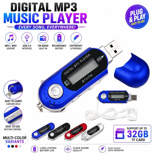 Portable mp3 player 32gb - 32gb, usb